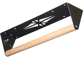 Clevo XS Holz Klimmzugstange für Deckenmontage – Ideal für Klettertraining, Griffkraft-Verbesserung & Muskelaufbau – rutschfest, für Innen & Außen