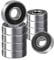 Rybtd 10 Stück Kugellager 608 Reibungslos Farbe Miniatur Metall lager ABEC-9 608 2RS Doppelt Geschirmt Bearing Edelstahl Kugellager Skateboard für Skateboards Allrad-Skates 8mm x 22mm x 7mm (Schwarz)