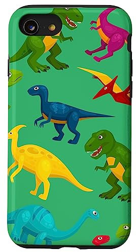 iPhone SE (2020) / 7 / 8 Dinosaur Pattern Green Case