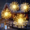 Acxilexy 4 Stück Solar Feuerwerk Lichterkette, 480 LEDs Wasserdicht hängende Feuerwerk Lichter, 8 Modi Feuerwerk Licht, Fernbedienung, Kupferdraht Feuerwerk Lichter für Außen Garten Baum Deko