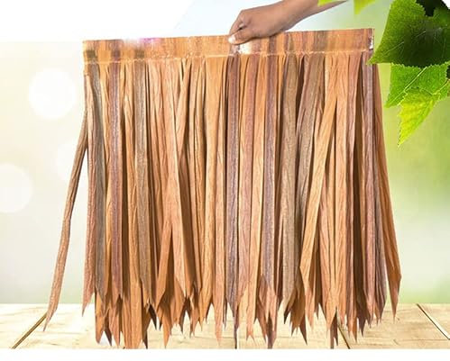AnytoY Strohdach, künstliche Reetdachziegel, Maisblattimitation, PE-PVC-Kunststoff, künstliches Reetdach, Paneel-Papa-Abdeckung, Tiki-Bar-Dach, Tiki-Reetdachplatten (Farbe: 4 Stück) (4 Stück)