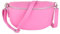 MIRROSI® Bauchtasche Damen, Made in Italy, Echtleder Umhängetasche Echtes Leder, Brusttasche, Crossbody Bag aus Echtem Leder, in 3 Größen erhältlich (Babyrosa Silberner Reißverschluss) (Gr.L)