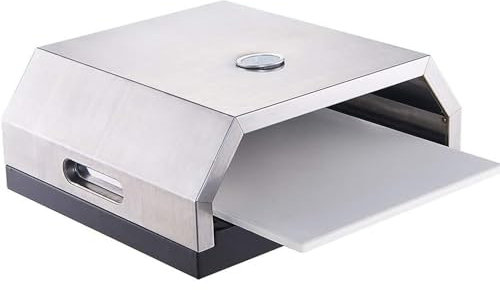 ERSDM Pizza Oven,12 Portable Electric Pizza Oven,Indoor/outdoor BBQ Pizza Oven,Stainless Steel Pizza Maker with Thermometer,for Home Restaurant,Backyard Camping