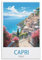 KLYCHF Capri-Italien-Reiseposter, Querformat, 20 x 30 cm, Wandkunstdruck, Leinwand-Kunstposter, modernes Familienschlafzimmer-Dekor-Poster