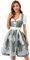 Funspread Dirndl Damen Midi Grün - Trachtenkleid Trachtenmode für Oktoberfest Dirndlkleid mit Spitzenschürze 36