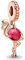 Lkwidi Donna Ciondolo-Flamingo in vetro di Murano rosa Argento 925 Colgantes con Zirconia cubica per Charm Bracciale