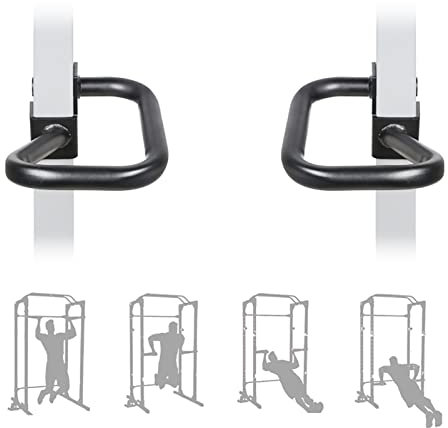 J-Hook Dip-Bar-Aufsätze für 5,1 x 5,1 cm Power-Cage – massiver Stahl-Kniebeugenhalter für Langhantel, mehrfarbiges Set mit 5,1 cm Lochbefestigung für Power Rack