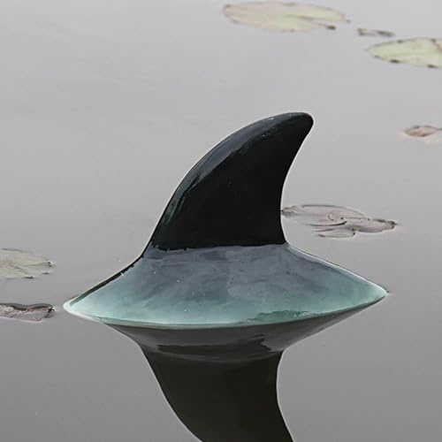 Teichfigur Nilpferd Hai Haiflosse Kopf Schwimmtier Alligator Dekofigur Gartenfigur Tierfigur Gartenteich Miniteich Gartendeko Deko Tierfigur Gartenstecker Gartenstatue Dekorative (Marine)