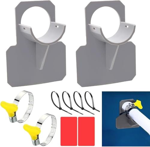SIGANDG 2 Pezzi Supporto Per Tubi Per Piscina Anti-Kink Per Piscina Fuori Terra, Accessori per Tubi per Piscina, Adatto per Tubi per Piscina Inferiori a 26-38MM (Grigio)