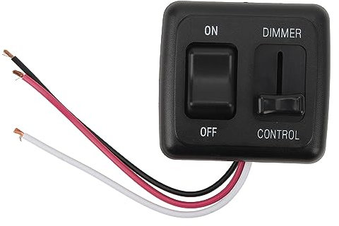 GRCFUMO 12 Volt Dimmer Switch, LED Light Dimmer Switch, Toggle Dimmer Switch with High Side Dimmer Control for LED Halogen Incandescent RV Car Truck Strip