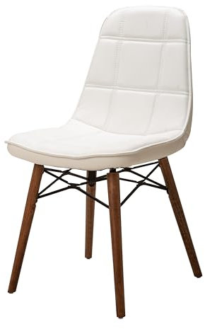 Stuhlmann Stühle - Stuhl Denver 632E - Esszimmerstuhl, Küchenstuhl, Polsterstuhl, Wohnzimmerstuhl mit Holzbeinen (Weiß)