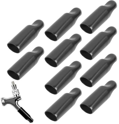 10Pcs Beer Tap Covers,10 Beer Taps,Beer Faucet Cover Draft Faucet Keg Caps Rubber Tap Soother Sanitary Nipple Cover PVC Sleeve Cover Keg Tap Beer Production Accessory