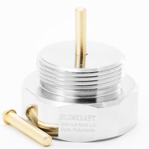 Adaptateur radiateur M34 x1.5 Femelle Type POLYTRONIC (Prototype) vers tête thermostatique M30x1.5 mâle: adapte Votre vanne de radiateur pour convenir aux thermostats Modernes et Smart en M30.