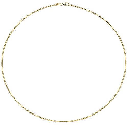 1,5mm Halsreif Omegareif 925 Silber gelbgold vergoldet 45cm Halsschmuck Damen