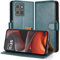 Case Collection for Motorola G15 Case - Leather Folio Flip [Kickstand] Shockproof Cover with [RFID Blocking] Magnetic Wallet for Motorola Moto G15 Phone Case Teal