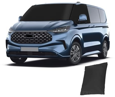 YWNYT Frontscheibenabdeckung für Ford Transit Custom 2012–2024, 600D Verdunkelung, wasserdicht, Auto-Windschutzscheibenabdeckung, Frontscheibe, Sonnenschutz