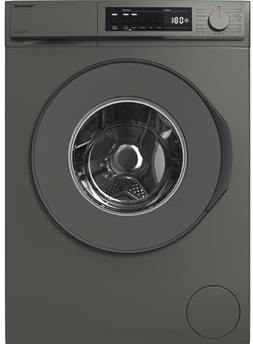 Sharp ES-NFB814BANA-EN 8kg Washing Machine with 1400 rpm - Matte Dark Grey - A Rated