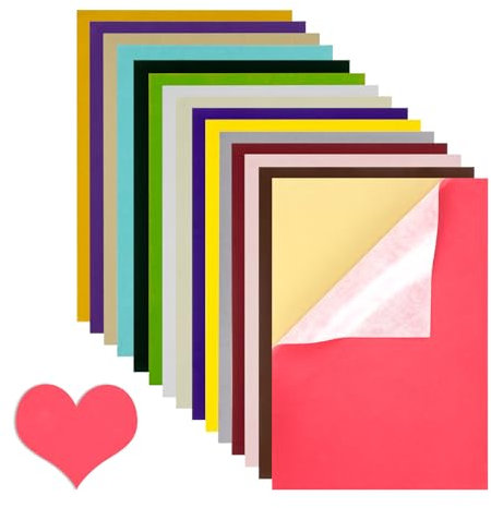 15 Pezzi Fogli in Feltro Autoadesivo, Velluto Adesivo Fogli A4(21x30cm) Feltro Adesivo Colore per Scatole di Gioielli e Fodere per Cassetti Decorazioni per la Casa Arti e Mestieri