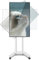 HILLPORT Carrello TV Ruota 90° con Schermo Verticale per Live Streaming Supporto Regolabile per Televisioni 32-65 Pollici 37.5 kg Ruote Girevoli LCD LED Curvo Piatto Bianco SC5200