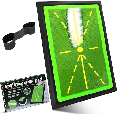 Golf Swing Path Feedback Training Mat - Indoor and Outdoor Practice Mat with Non-Slip Rubber Backing - Improves Swing Accuracy and Shots - Golf Training Aid for Beginners and Advanced Players