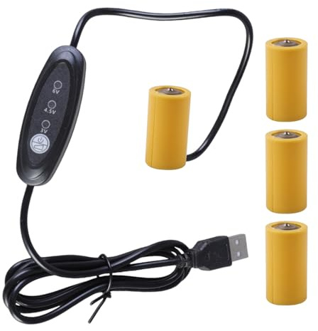 AWJUWHBJ LR14 C Batterieadapter, 3 V, 4,5 V, 6 V, Netzteil, Ersatz für 2–4 Dummys Eliminatoren für Batterie-Netzteil-Konverter