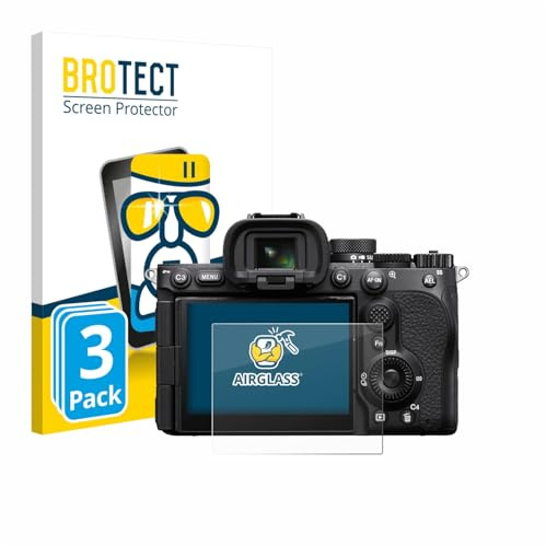 BROTECT Schutzglas für Sony Alpha 7 V (ILCE-7M5) | 3 Stück Transparenter Displayschutz Made in Germany Schutzfolie Panzer Folie Glas 9H Anti-Fingerprint Einfache Montage Clear