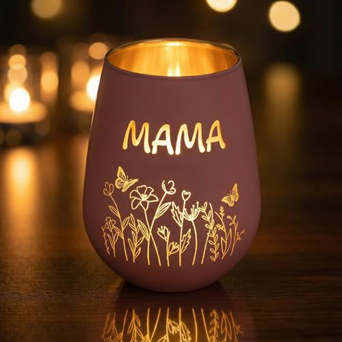 LOHAME Mama Geschenke Windlicht Danke für All die großen und kleinen Dinge