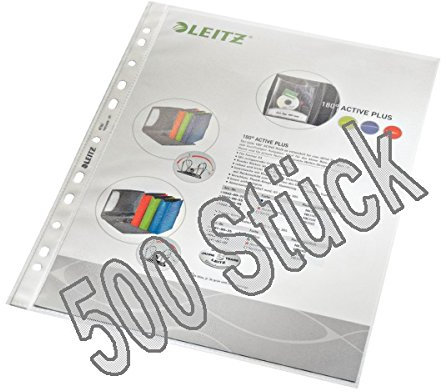 Leitz 4790 Prospekthüllen (Polypropylen, A4) 500er Pack