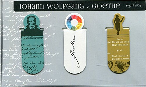 moses. 82753 Magnetlesezeichen Goethe 3er Set, magnetisches Lesezeichen, charmant illustriert