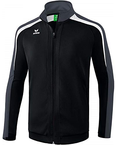 Erima Herren, Trainingsjacke, Schwarz/Weiß/Dunkelgrau, XL