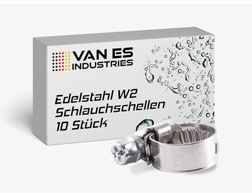 10 x Schlauchschellen Klemmschellen Edelstahl W2 (40-60 mm)