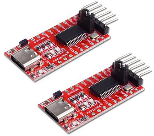iHaospace 2 x USB C zu TTL Serial Konverter Adapter modul Serial 3,3V und 5V kompatibel mit FT232RL kompatibel mit Arduino