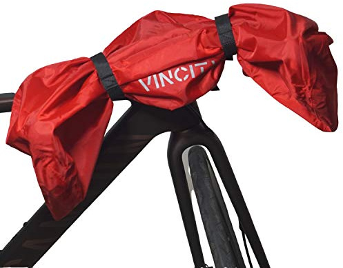 Vincita Waterproof Durable Bike Handlebar Cover – Rain Cover for Road Bicycles, Outdoor Storage Protection from Dust, Rain, Wind & Sunlight (Red)
