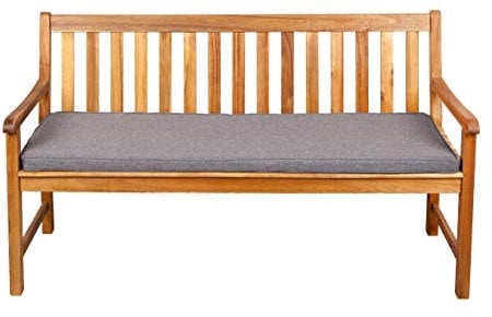 Gutekissen® Sitzkissen für Bank, Gartenschaukeln, Sitz, glatt. FK5 (170x50x5, Hellgrau)