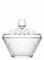 Artemis Sugar Bowl Dish/Glass Round Sweet Jar with Lid/Clear Candy Bowl Box