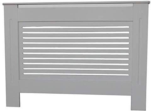 AVC Designs Kensington Radiator Cover Medium (112 x 19 x 82cm) MDF Grey Grill Wood Cabinet