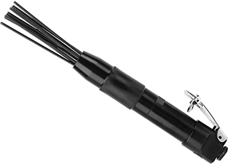 Pneumatic Needle Scaler 4400 RPM Air Powered Tool with 12 Needles for Industrial Slag Removal Rust Cleaning and Deburring Surface Preparation by Welders and Mechanics