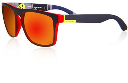 Queshark Sonnenbrille Herren Polarisiert, Luxus Retro Vintage Ultraleicht, Sport Sonnenbrille Herren für Fahren Angeln Laufen Wandern Golf