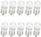 GutReise AC/DC E10 Birnen, 10 Stück 9V Warmweiß E10 Ersatzbirnen Miniatur Schraub LED Lampen 0,5Watt 65Lm (9V, Warmweiß)