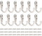 Mokife Ganci Appendiabiti da Parete, 12 Argento Piccoli Singolo Gancio Vintage Metallo Attaccapanni per Vestaglia Tenda Asciugamano Cappello Chiave Tazza