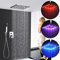 LED Regendusche Duschkopf Duschsystem Unterputz 300 * 300mm Deckenbrause Unterputzarmatur Duschset mit Handbrause