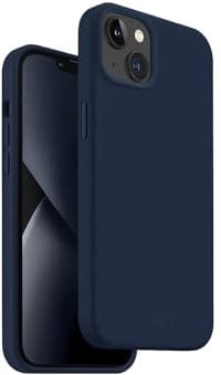 Uniq Hybrid iPhone 14 Plus Lino Marine Blue Case