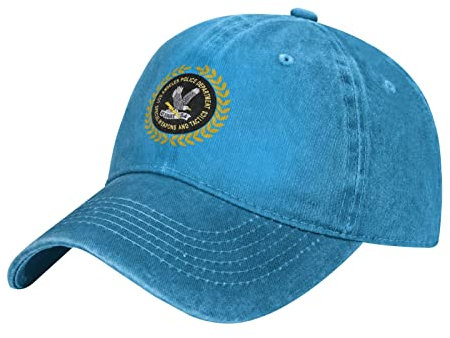 YINGD Denim Baseball Cap LAPD Swat Denim Hip-Hop Cap Atmungsaktiv Waschbar Baseball Unisex für Männer Frauen, blau, One size