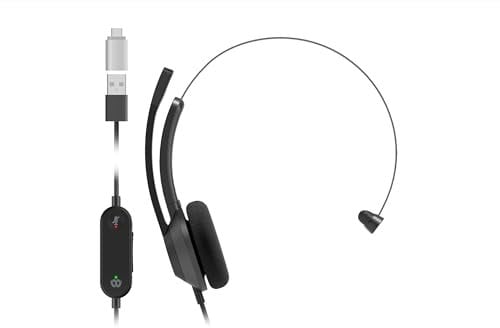 Cisco Headset 321 USB-C, kabelgebundener Single-On-Ear-Kopfhörer, Webex Controller mit USB-C, Carbon Black, Zwei Jahre Garantie mit beschränkter Haftung (HS-W-321-C-USBC)