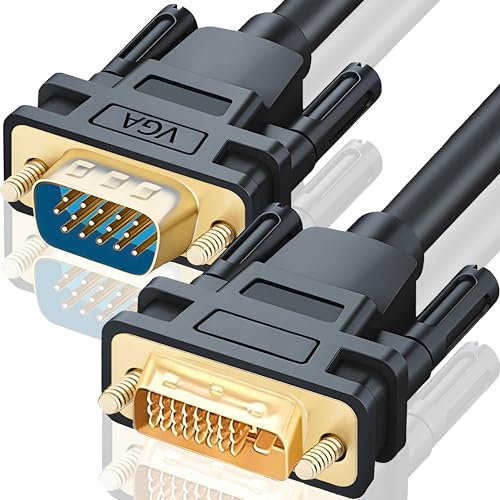Retoo Cable DVI-I a VGA Dual Link 24+1 pin Adaptador, Conector, Cable de Pantalla Convertidor para Monitor PC HDTV DVD Negro