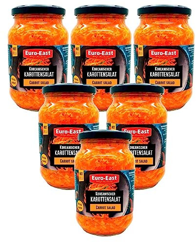 Euro-East Koreanischer Karottensalat 6er Pack im Glas | vegan, glutenfrei