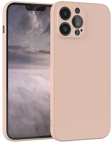 EAZY CASE - Silikonhülle für iPhone 13 Pro Max Hülle Silikon Case Rosa weich stoßfeste Handyhülle iPhone 13 Pro Max Schutzhülle mit Kameraschutz Dünn Premium Schutz Cover TPU Bumper in Altrosa Pastell
