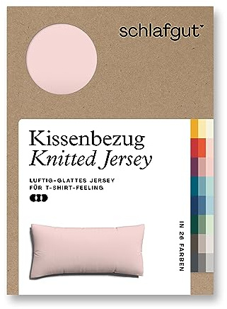 schlafgut Knitted Jersey Kissenbezug 40 x 80 cm Purple Light Uni weicher Premium Kopfkissenbezug einzeln, faltenfrei mit Elasthan | Kopfkissenbezug, Kissenhülle, Lila, Jersey, mit Elasthan, faltenfrei, bügelfrei, OEKO-TEX