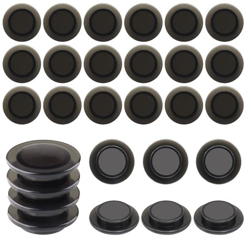 ZDZBLX Fridge Magnets - 28 Pack Mini Heavy Duty Magnets for Whiteboard, Fridge & Crafts (Transparent, Black)