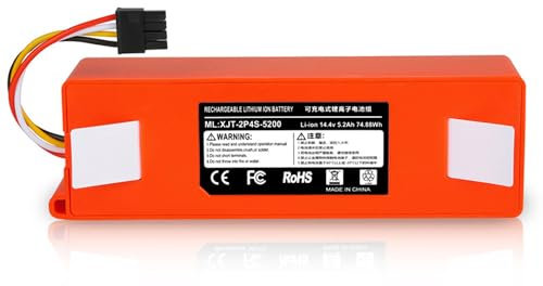 SSCYHT 14.4V 6500mAh 5200mAh Li-ion Replacement Battery Rechargeable Battery Pack for Sweeping Robot Vacuum Cleaner Backup Battery 137x45x43mm,14.4V6500mAh
